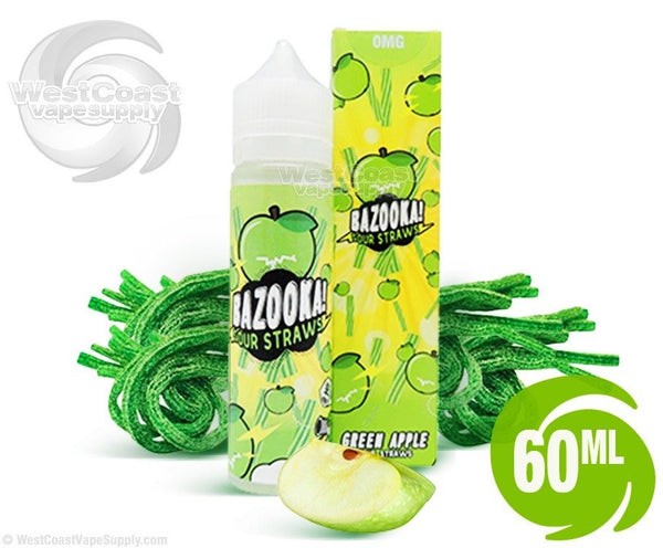 Bazooka Green Apple Sour Straws Ejuice 60ml