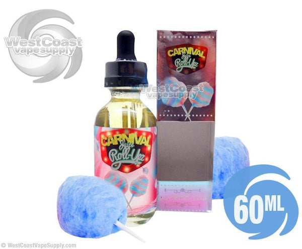 Blue Raspberry Cotton Candy by Carnival Juice Roll Upz 60ml