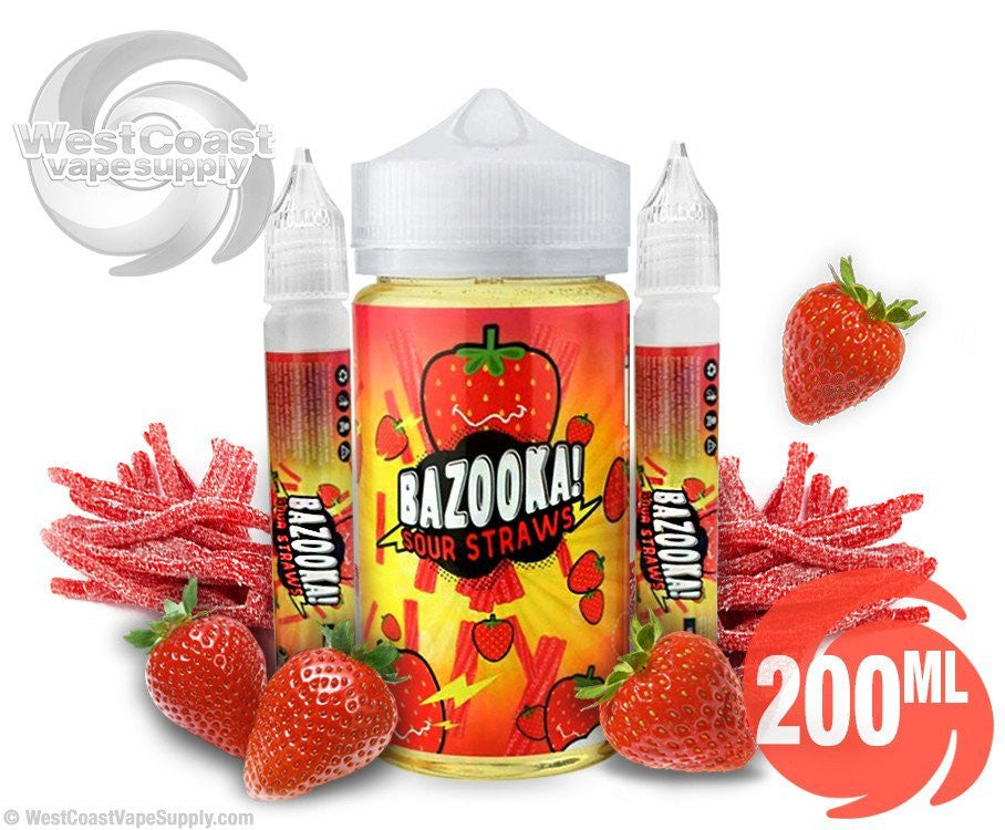 Bazooka Strawberry Sour Straws by Bazooka Sour Straws 200ml ? GFire Vape Bazooka Strawberry Sour Straws by Bazooka Sour Straws 200ml ? GFire Vape
